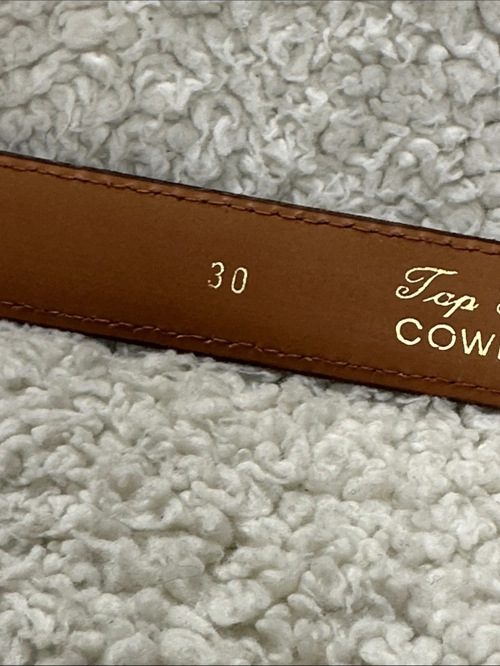 Carmel Brown Croc print Top Grain Cowhide leather belt, Silver buckle & tip EUC!